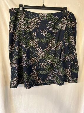 Jockey Navy A-Line Skirt with Green and Light Pink Dot Print